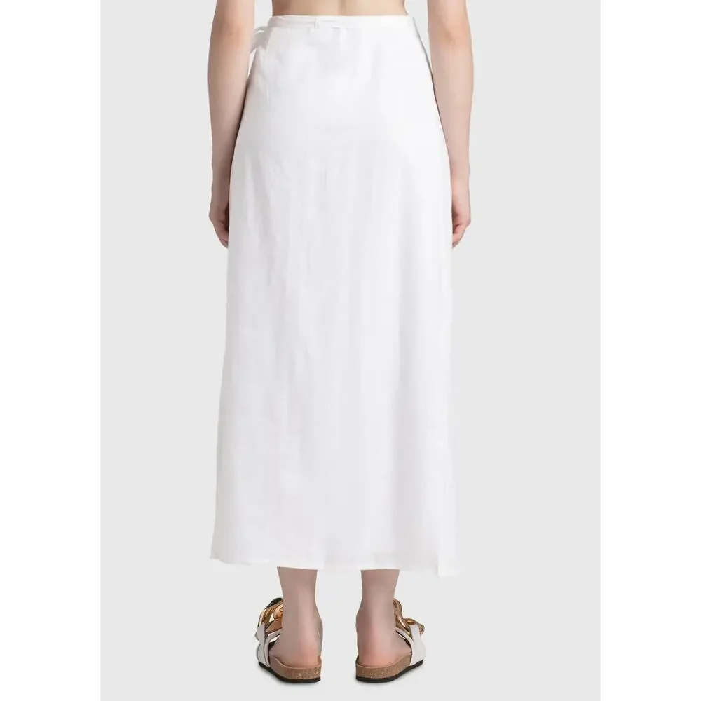 Faithfull The Brand Elodia Wrap Skirt 100% Linen 4 High Waist Side Tie-fastening - Picture 3 of 16